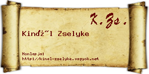 Kinál Zselyke névjegykártya